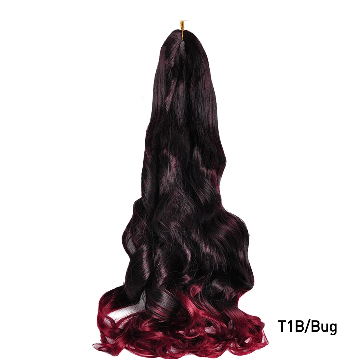 French Spiral Curls Pre Stretched Loose Synthetic Braiding Hair
