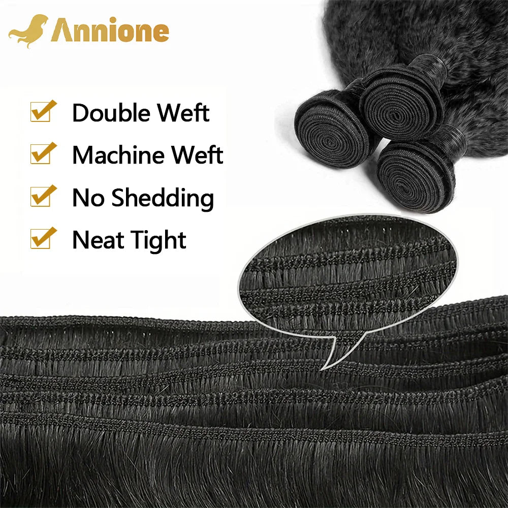 Kinky Straight 100 Raw Brazilian Human Hair Bundles