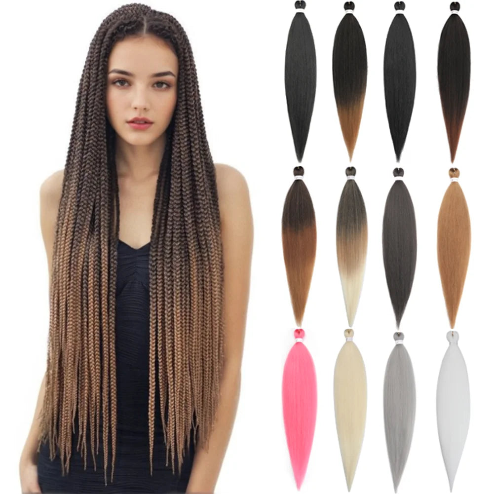 Synthetic Yaki 36Inch Pre-stretched Braiding Hair - Various Colors Available
