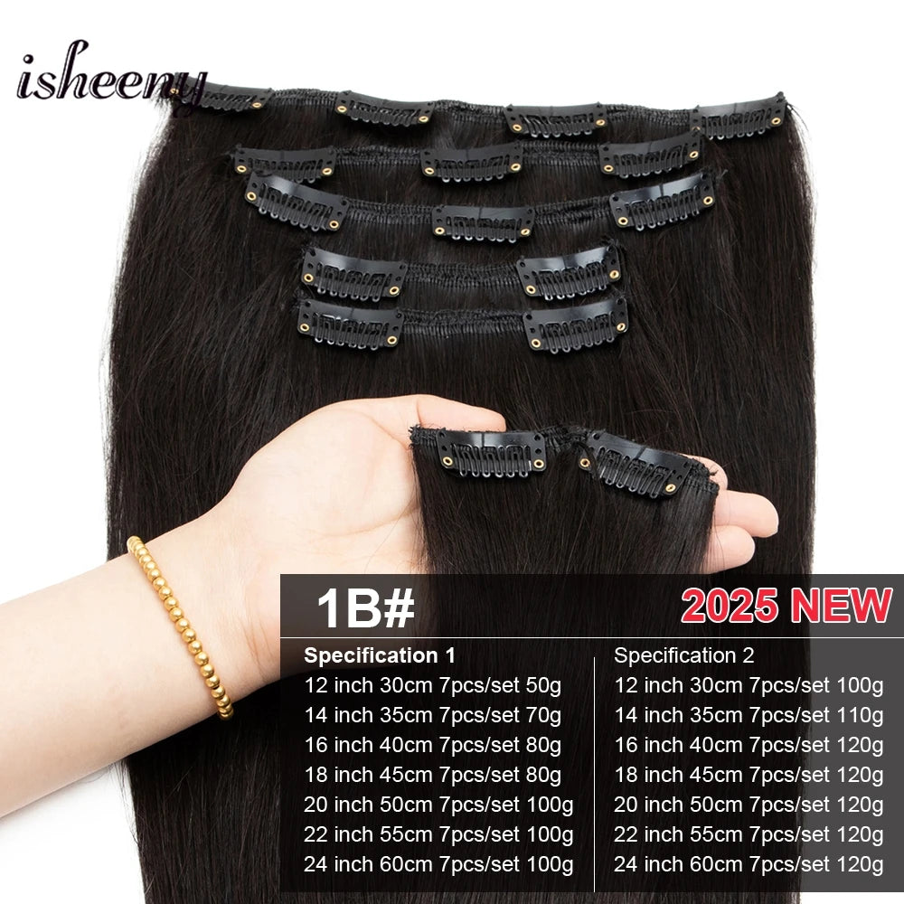 Straight Human Hair Clip Ins - Various Options Available