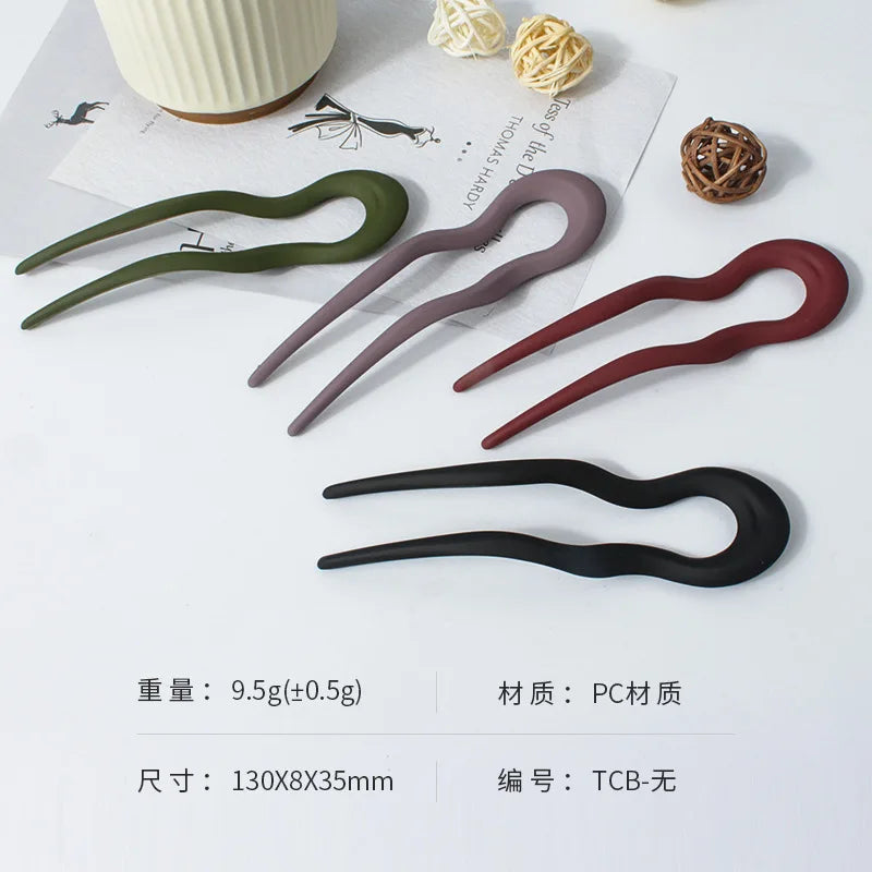U Shape Traditional Resin Hair Pin Stick