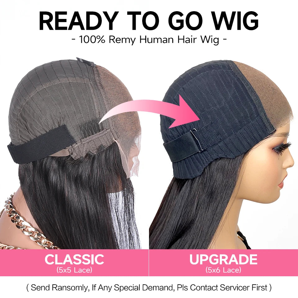 2Trendy - Glueless Straight Lace Wig - Premium Human Hair - Natural Hairline - Ready to Wear
