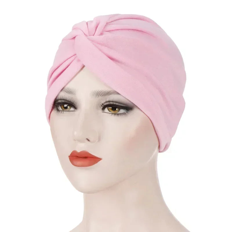 Women's Pleated Turbans in Various Colors