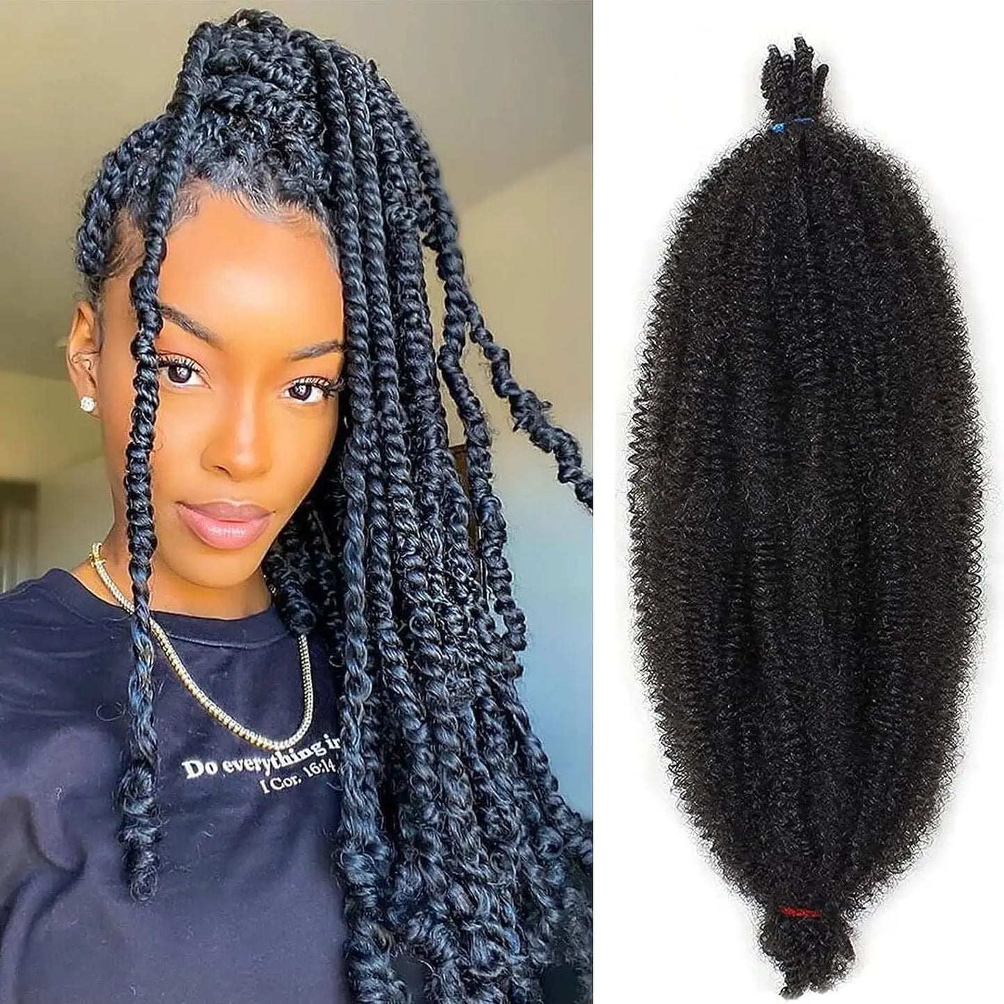 Afro Kinky Marley Twist Braiding /Crochet Synthetic Hair - Various Colors Available