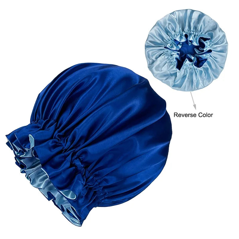 African Pattern Print Satin Bonnets