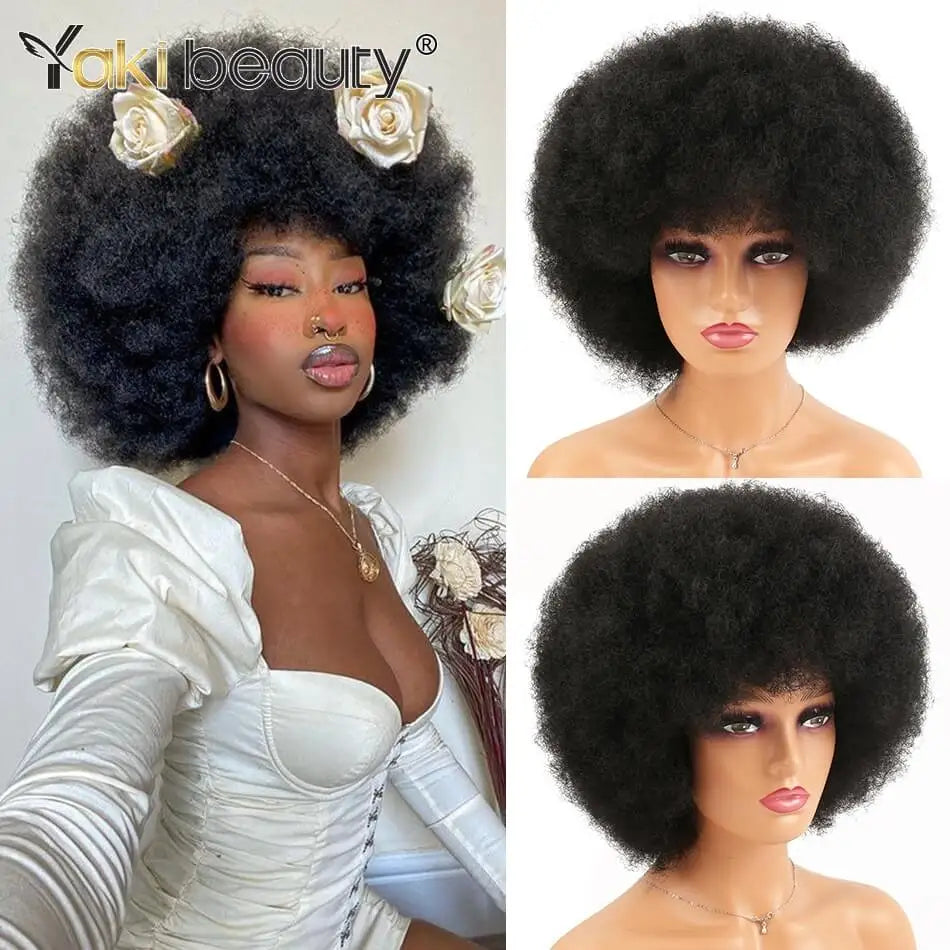 Synthetic Afro Kinky Curly Wigs - Various Colors Available