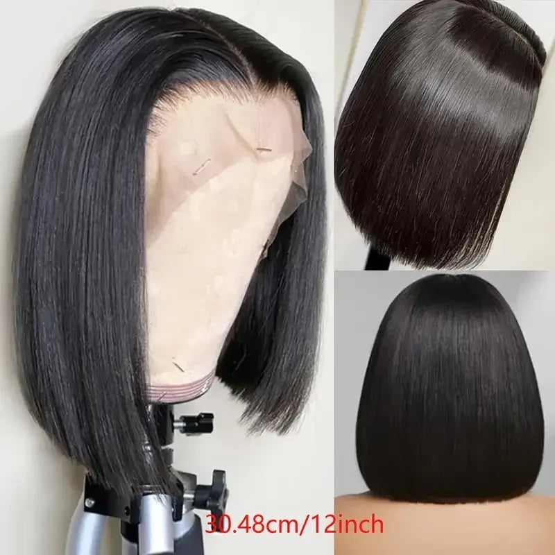 Bone Straight Bob - Glueless HD Lace Ready To Wear Human Hair Wig