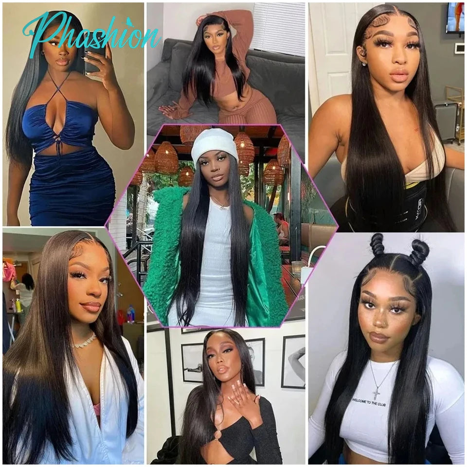 Straight 100% Human Hair Pre Plucked Swiss Full Closure or Frontal Natural Black