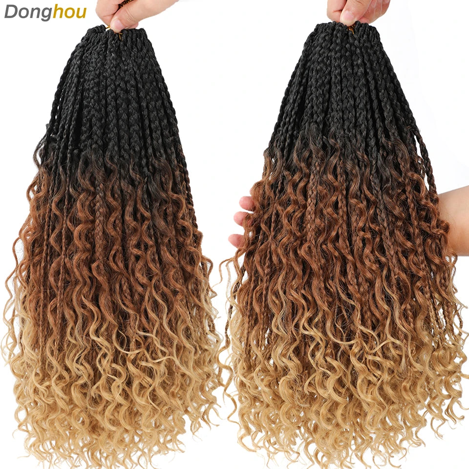 Boho Box Braids Synthetic Crochet Hair