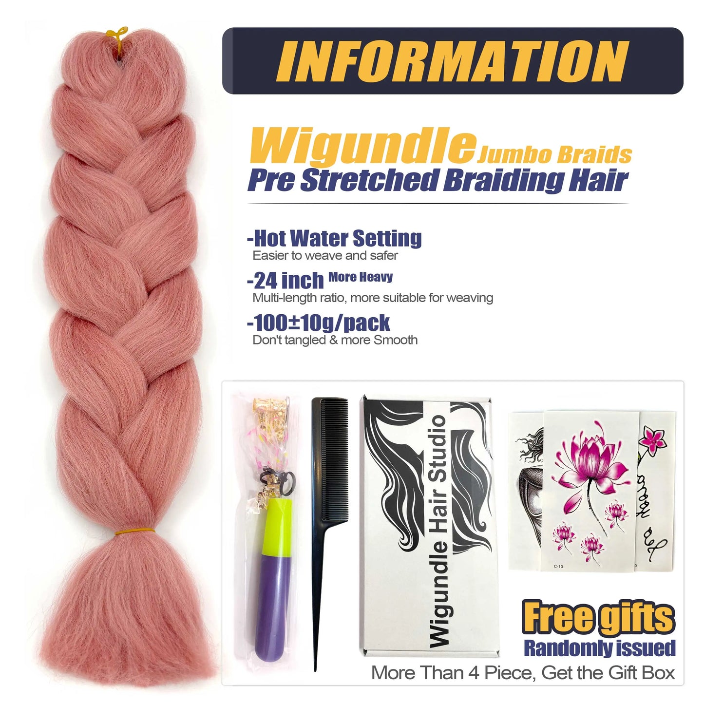 Jumbo Kanekalon Braiding Synthetic Hair Pre-Stretched