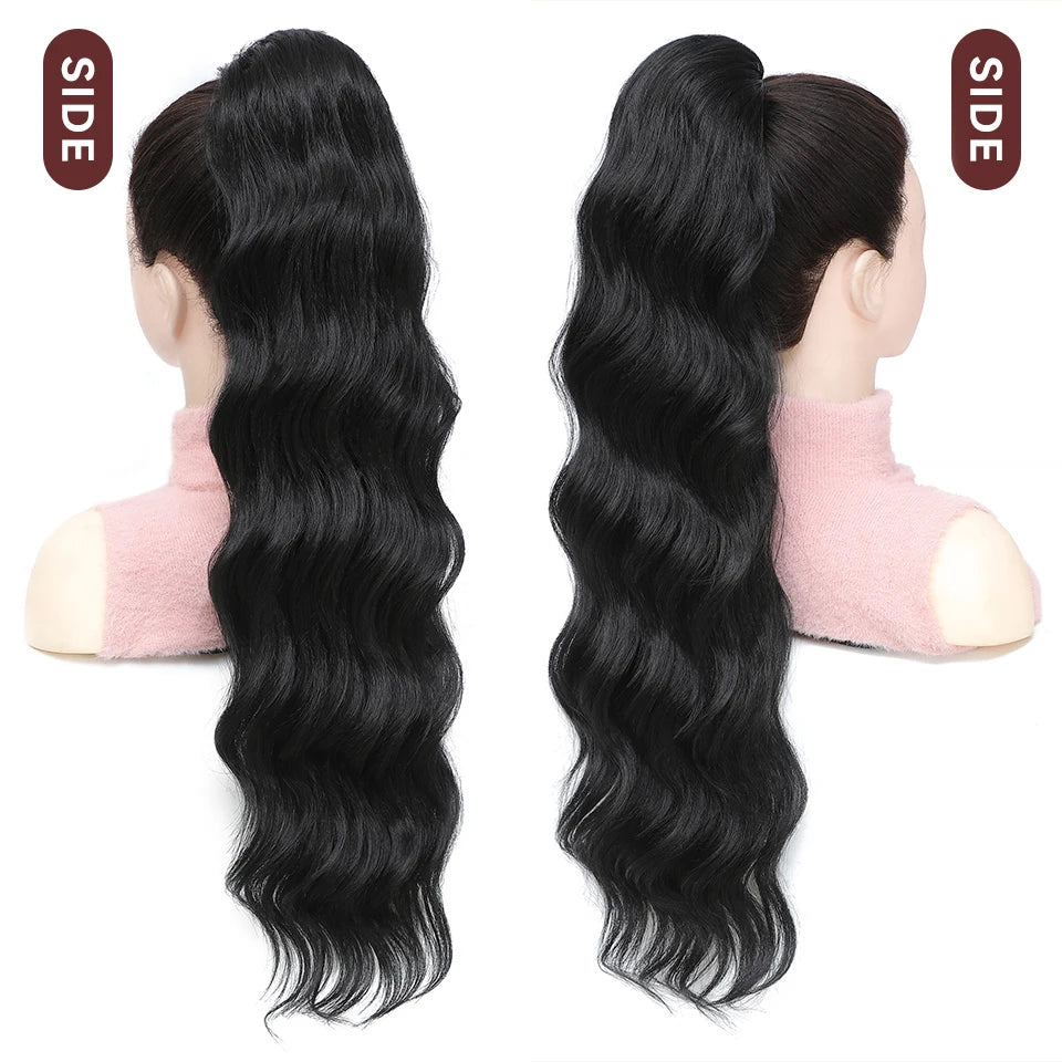 28 Inch Body Wave Drawstring Synthetic Ponytail