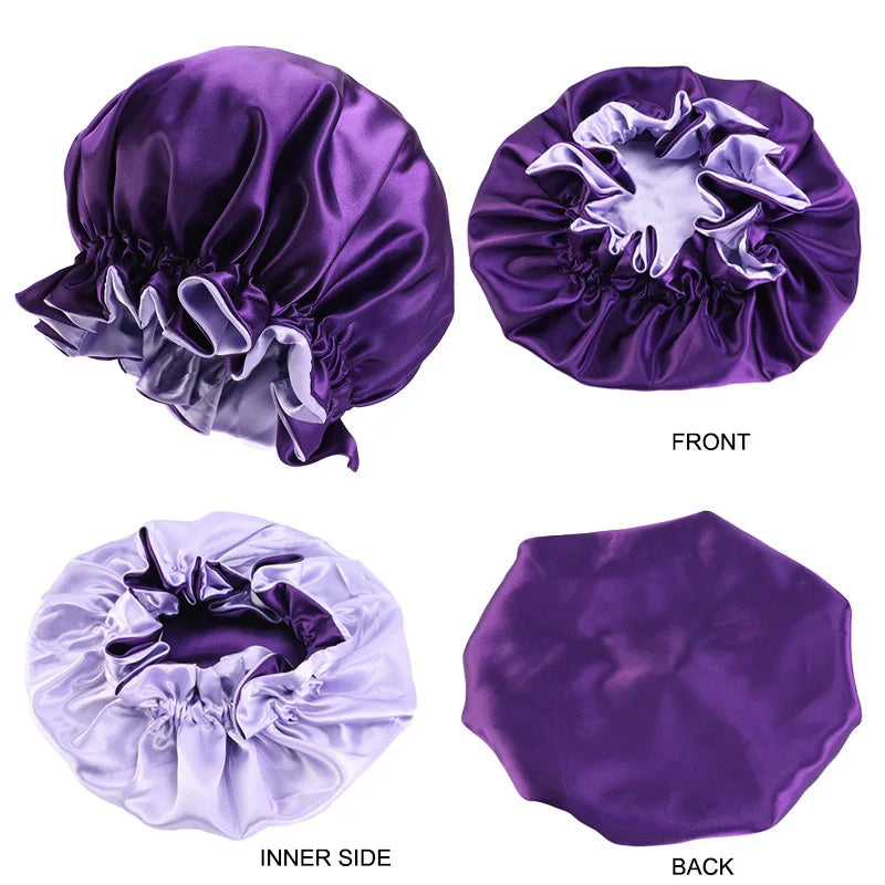 Silk Night Double Layered Bonnet