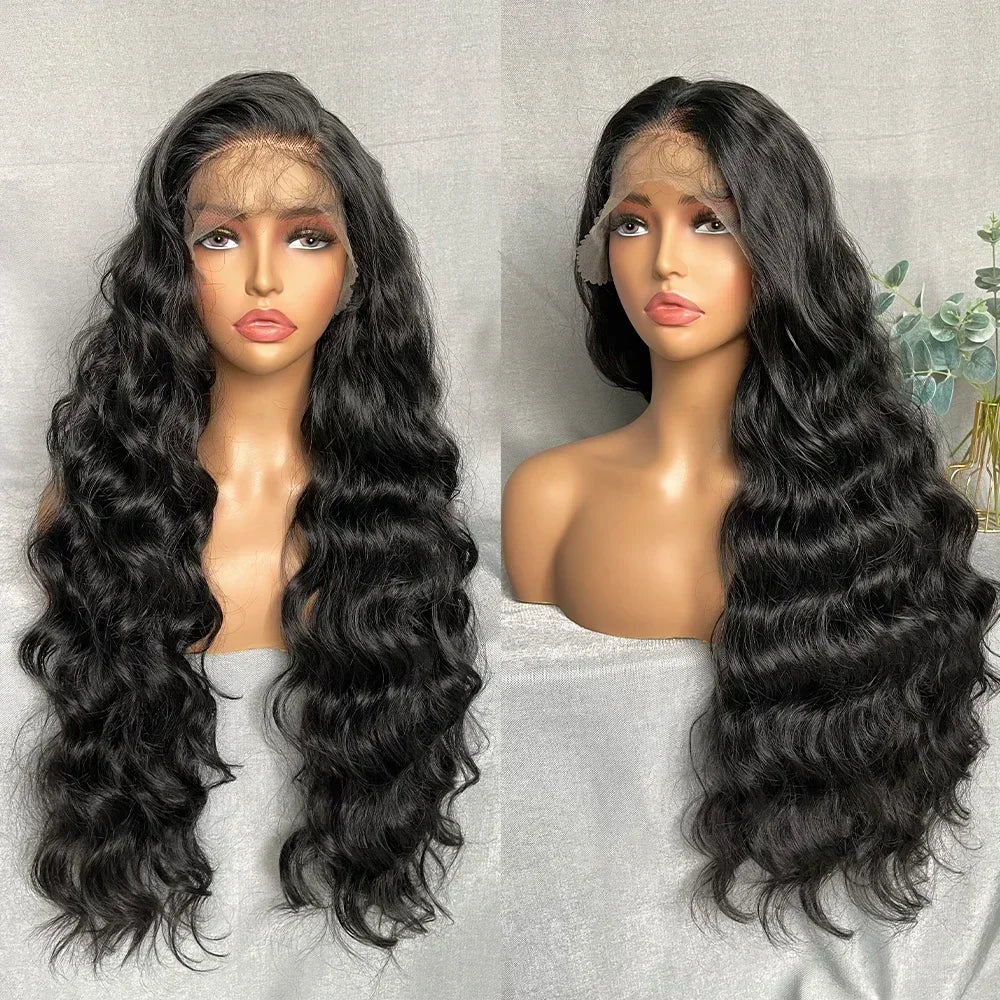 Synthetic Body Wave Lace Front Wigs With Baby Hair - Various Colors Available