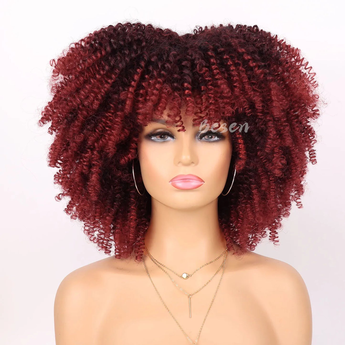 Synthetic Short Kinky Curly Wigs - Various Colors Available