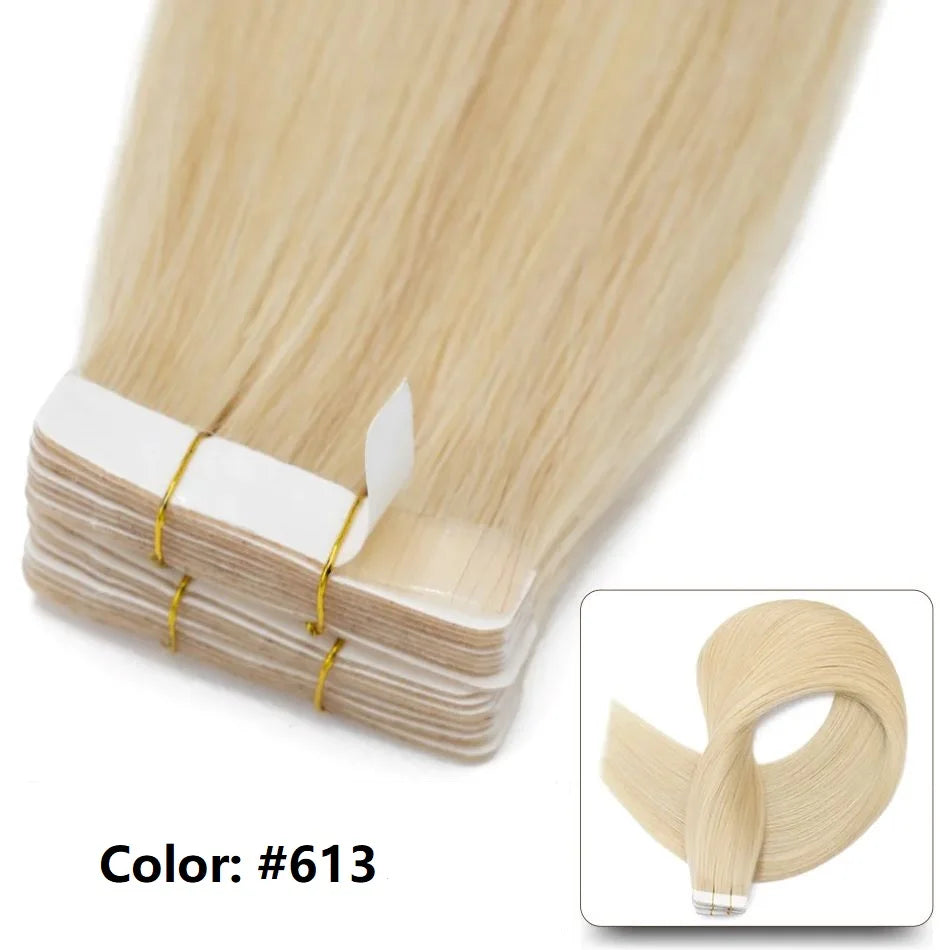 Straight - Tape in Human Hair Extensions 20 Pcs