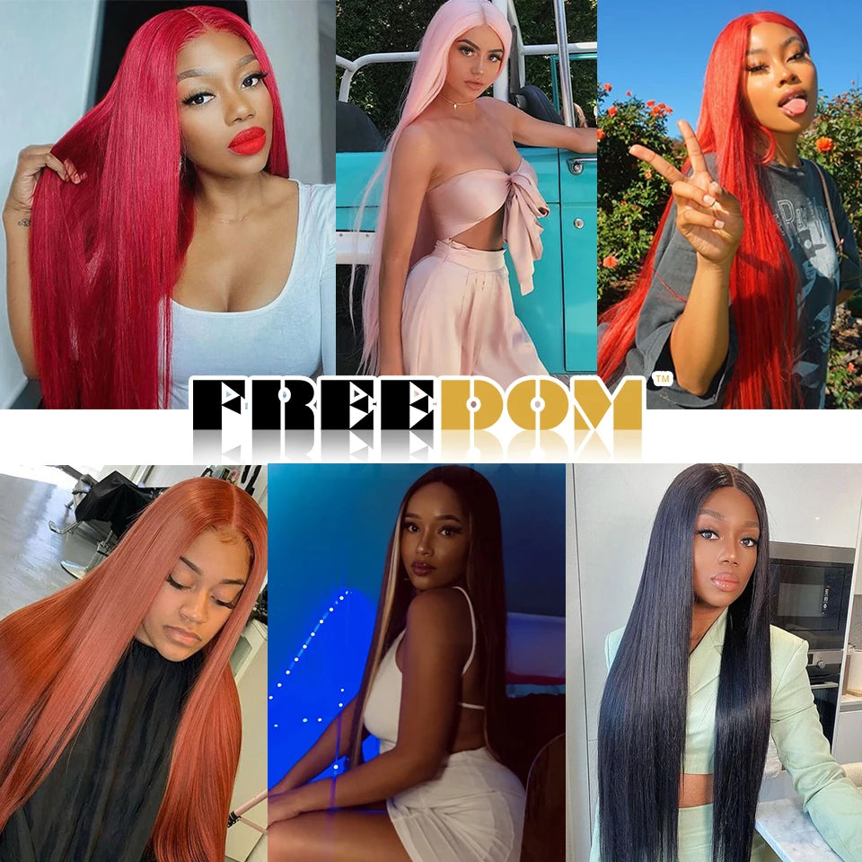 Straight Synthetic Lace Front Wigs - Various Colors Available