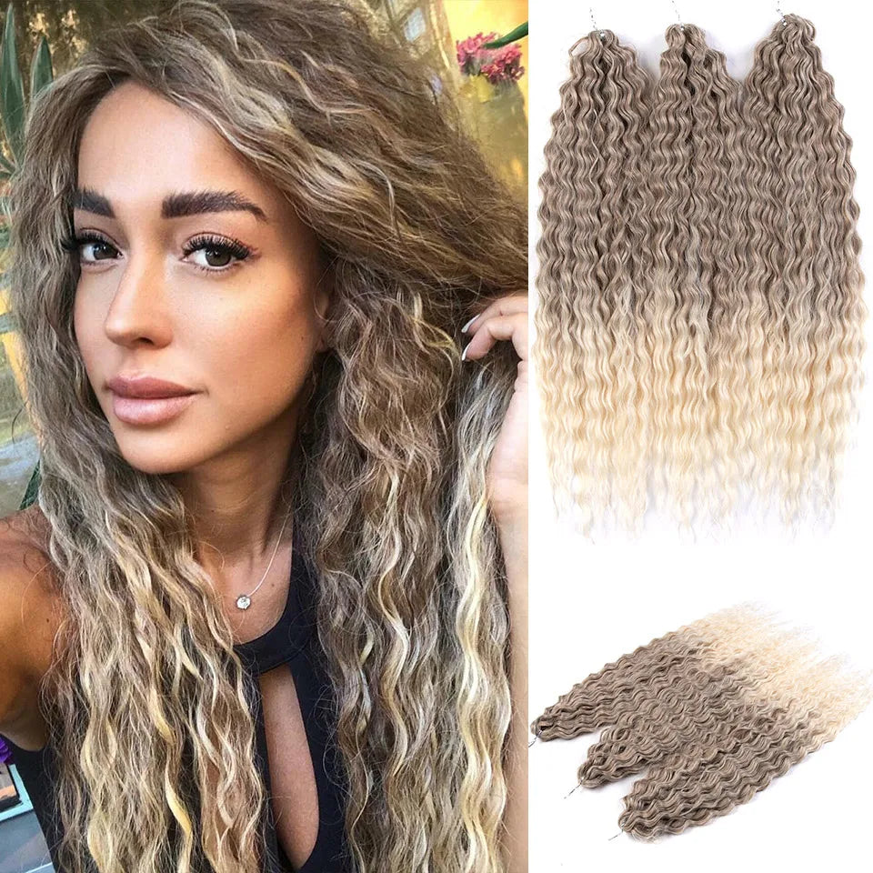 Water Wave Synthetic Crochet Hair 24 Inch - Various Colors Available