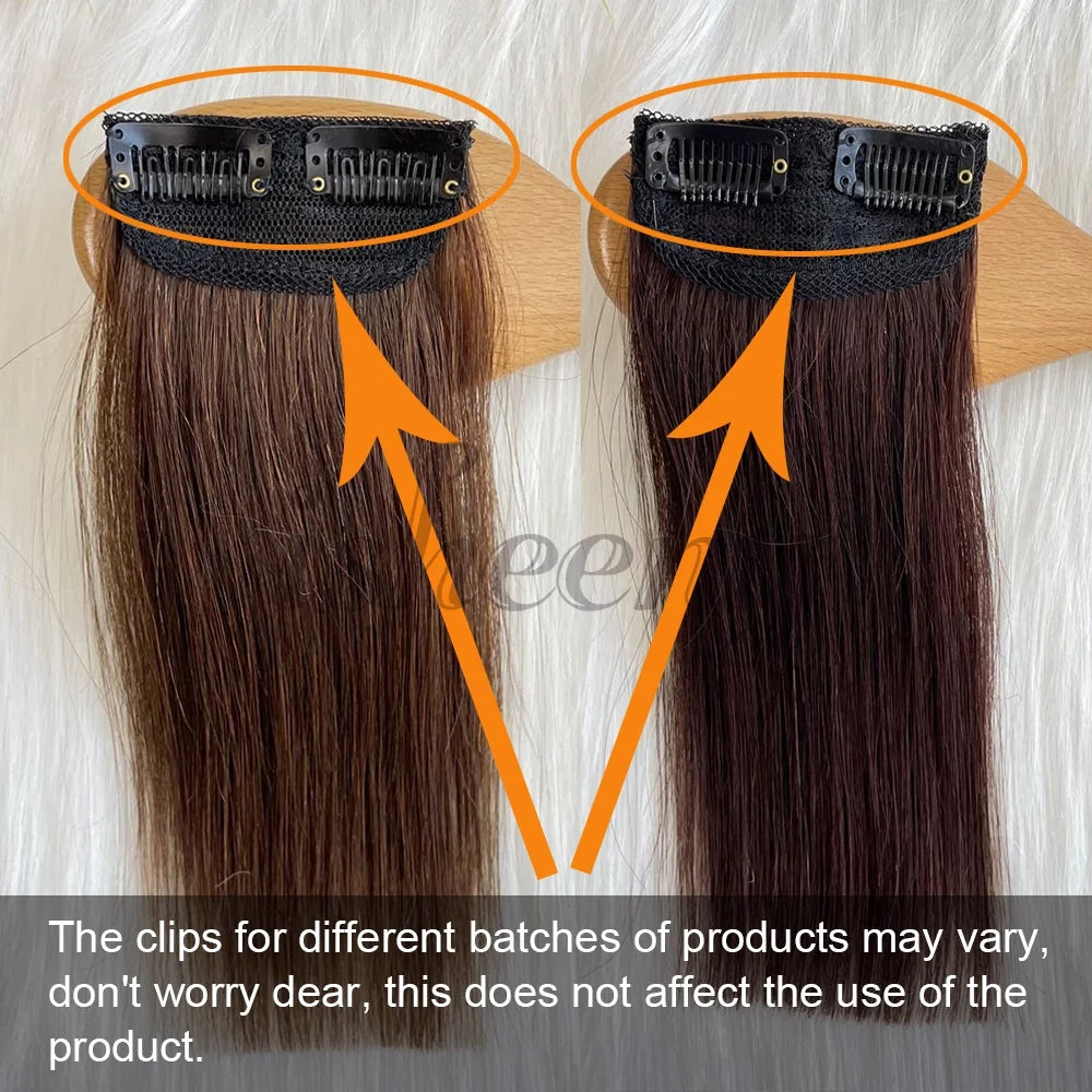 Real Remy Human Hair Clip-In Extensions - Short, Straight Hair Invisible Hairpin Adds Volume & Hides Thinning 10cm-30cm