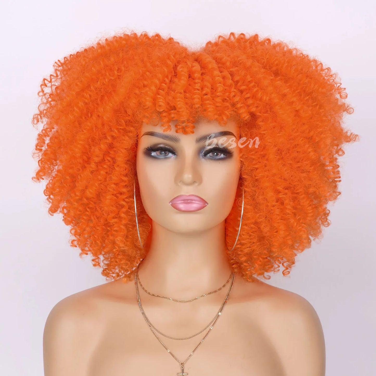 Synthetic Short Kinky Curly Wigs - Various Colors Available