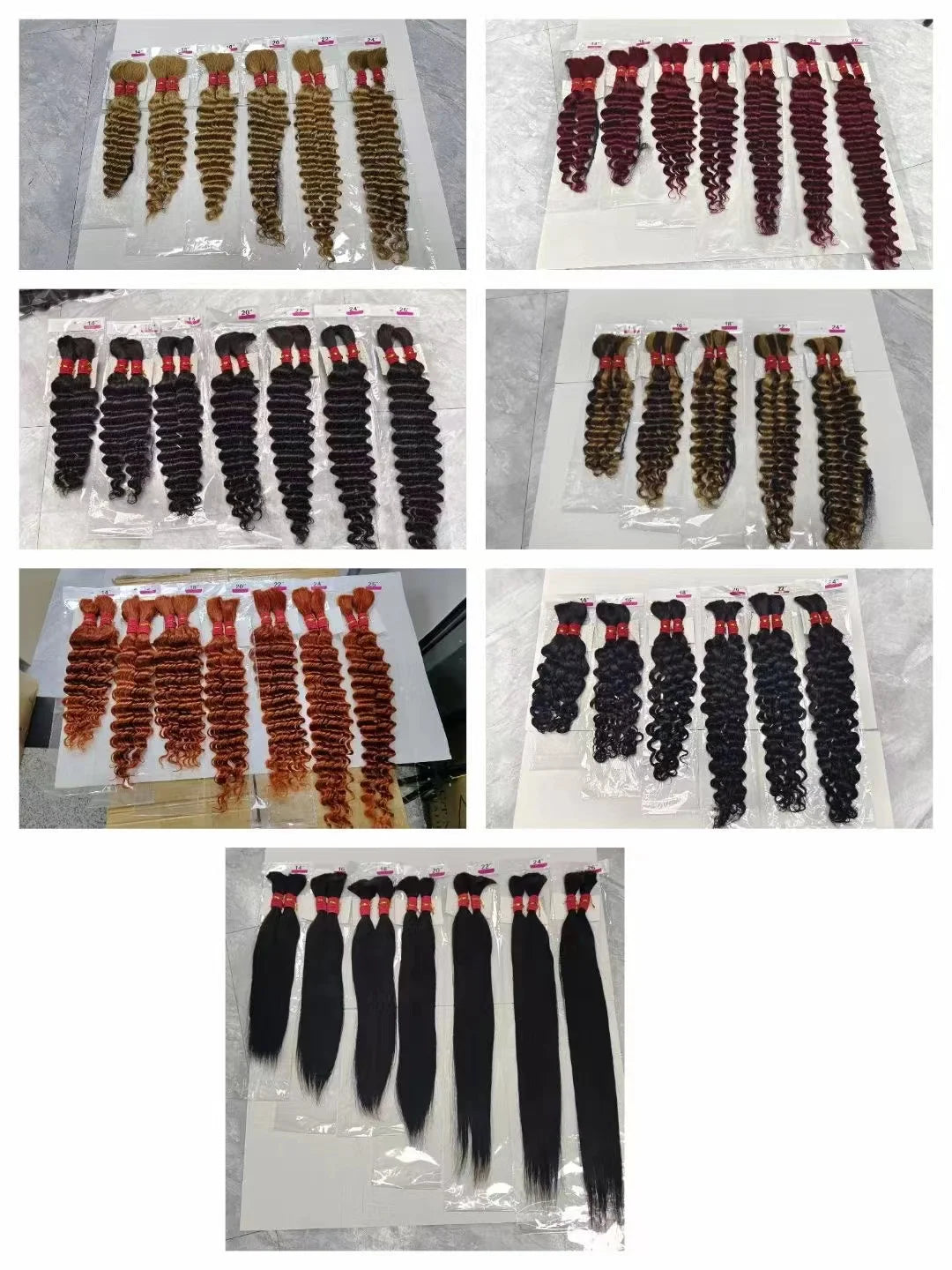 Deep Wave Highlight Ombre Human Hair For Braiding