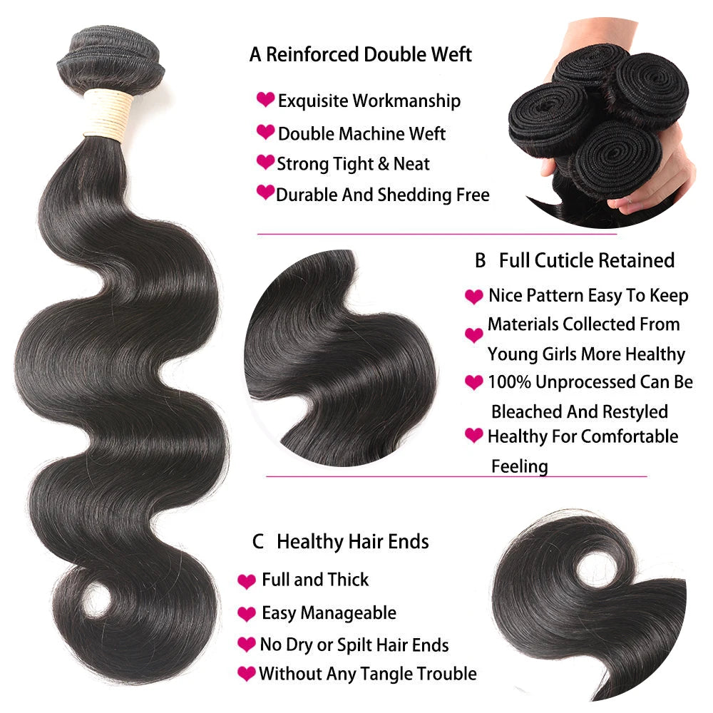 Body Wave Remy Human Hair Bundles