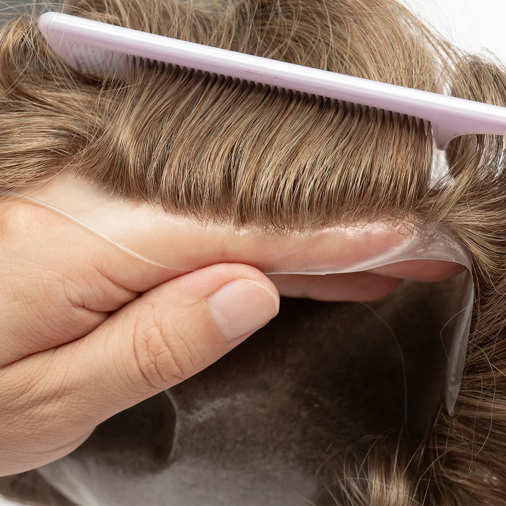 Natural Hairline Toupee Human Hair Double Knots Hair System - Various Options Available