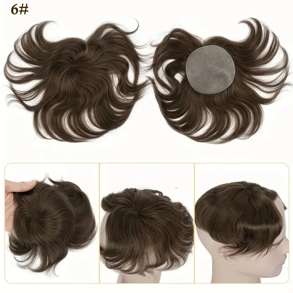 Side or Back Hair Patches Hairpiece for Men, Thin Skin, Toupee Patch, 8cm x 8cm - Various Options Available