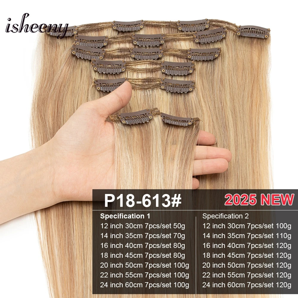 Straight Human Hair Clip Ins - Various Options Available