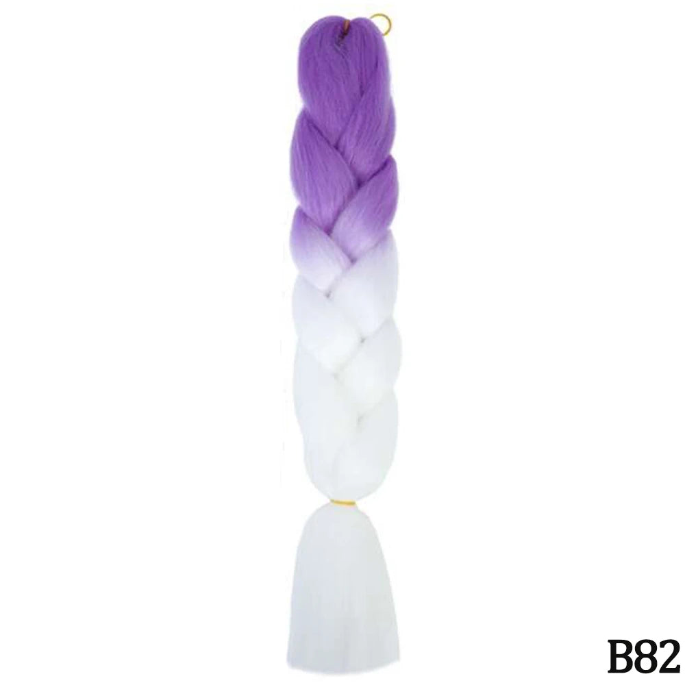 24" Synthetic Yaki Jumbo Braiding Hair - Various Colors Available