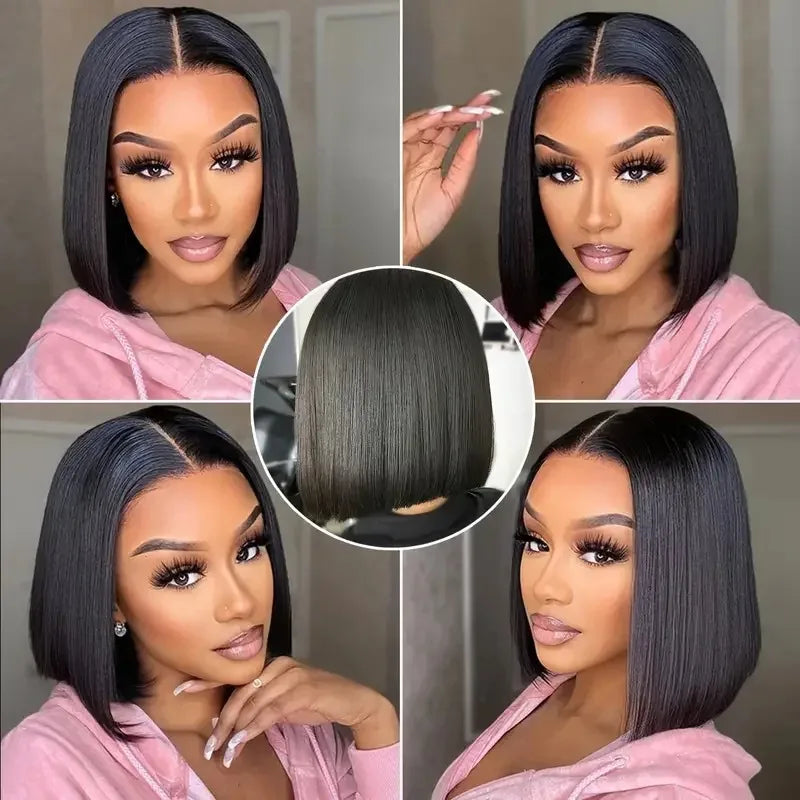 Bone Straight Bob - Glueless HD Lace Ready To Wear Human Hair Wig