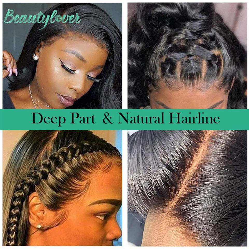 Brazilian Straight 13x6 Lace Frontal or  Pre-plucked Transparent 2x6 HD Lace Closure Human Hair
