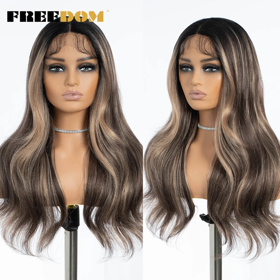 Synthetic Straight Lace Front Wigs With Baby Hair - Various Colors Available