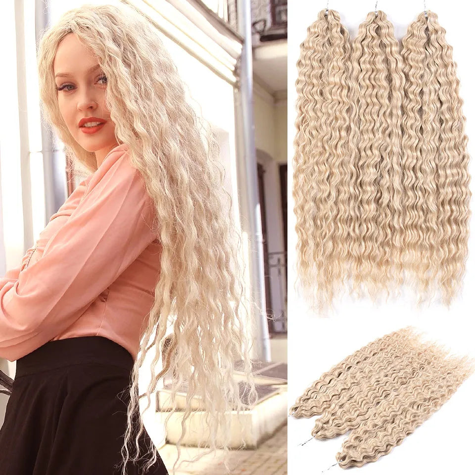 Water Wave Synthetic Crochet Hair - Various Colors Available