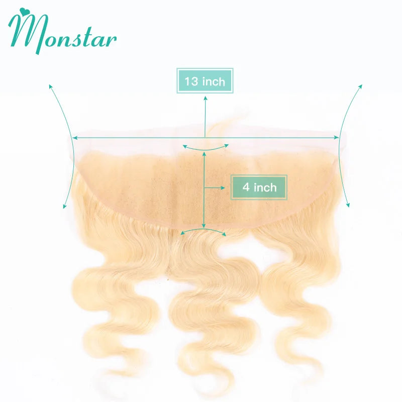 Body Wave Swiss HD Lace Frontal - 613 Blonde, 13x4, 13x6