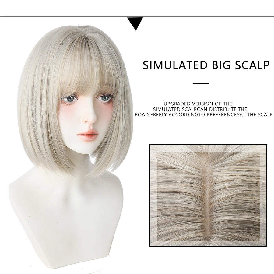 Short Bob Synthetic Wig - Various Colors Available
