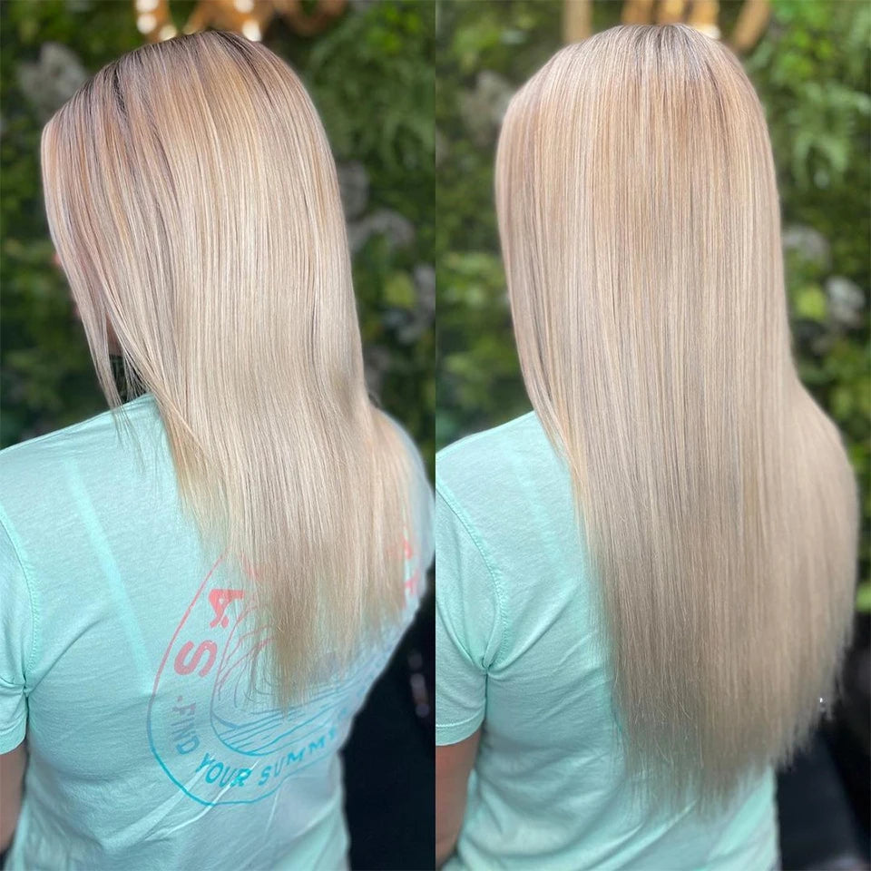 Straight Clip - In Human Hair Extensions, 8pcs Set - Various Colors Available