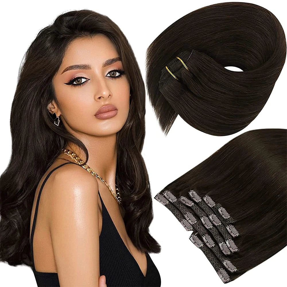 Straight Human Hair Clip Ins - Various Options Available