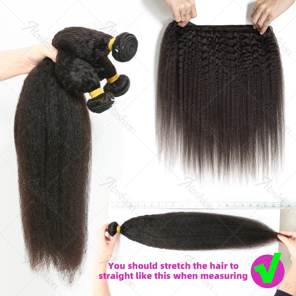 Yaki Straight Indian Raw Virgin Unprocessed 100% Human (3) Bundles