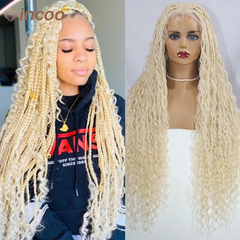 Boho Box Braided Full Lace Front Synthetic Wigs - Various Colors Available