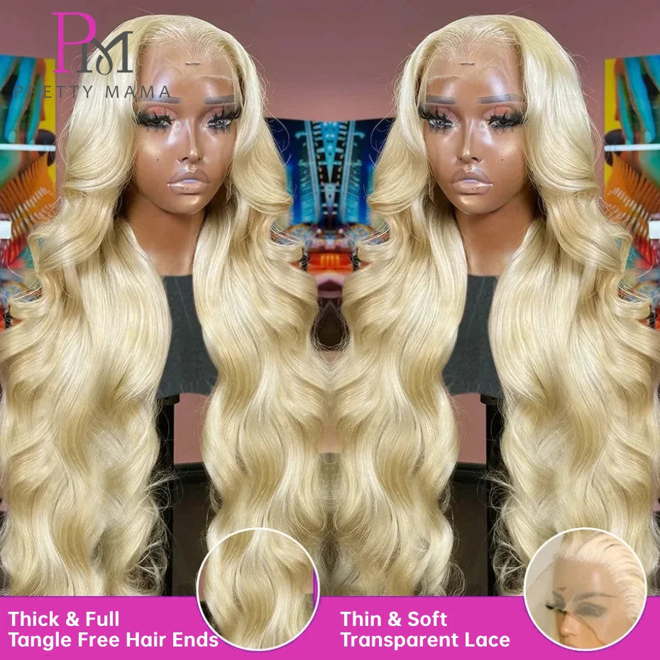 Cyan Blue Lace Body Wave - Human Hair Pre Plucked Lace Front Wig