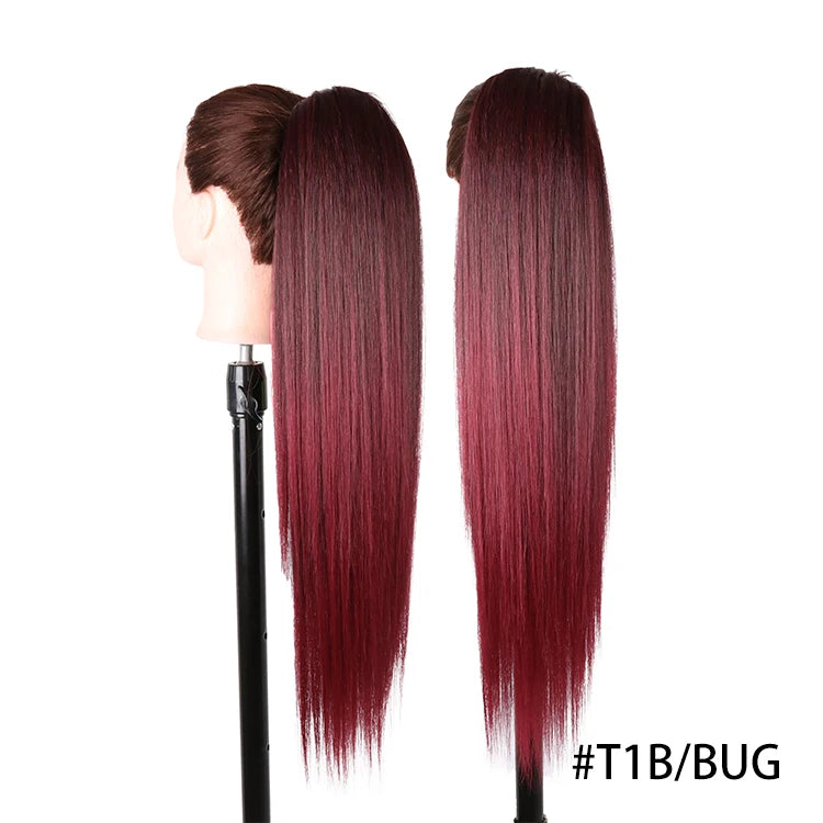 Long Synthetic Clip In Drawstring Ponytails - Various Options Available