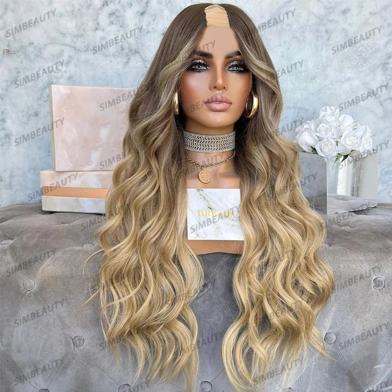 Body Wave U Part Human Hair Wigs - Various Colors Available