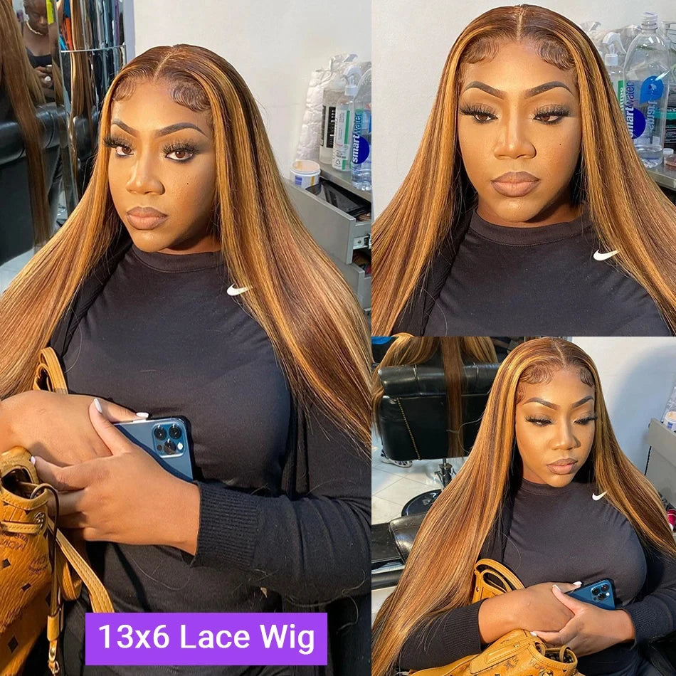 Bone Straight Highlight - HD Preplucked Lace Human Hair Wig