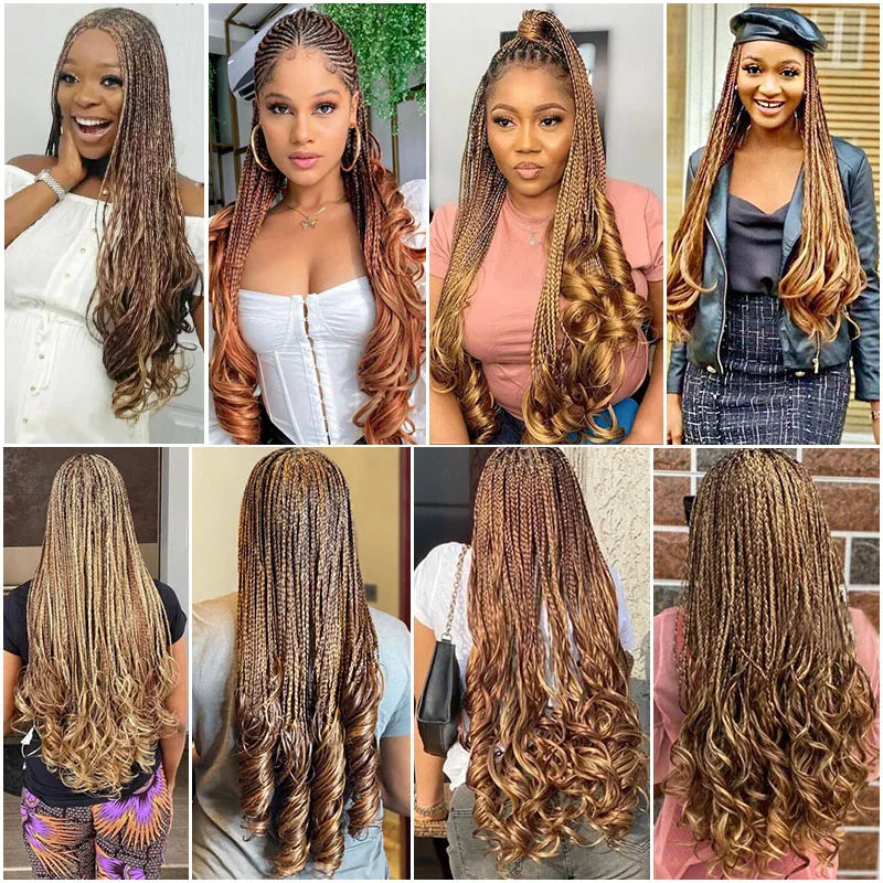 Spiral Curls Pre-Stretched Braiding Hair - Various Ombre Selections