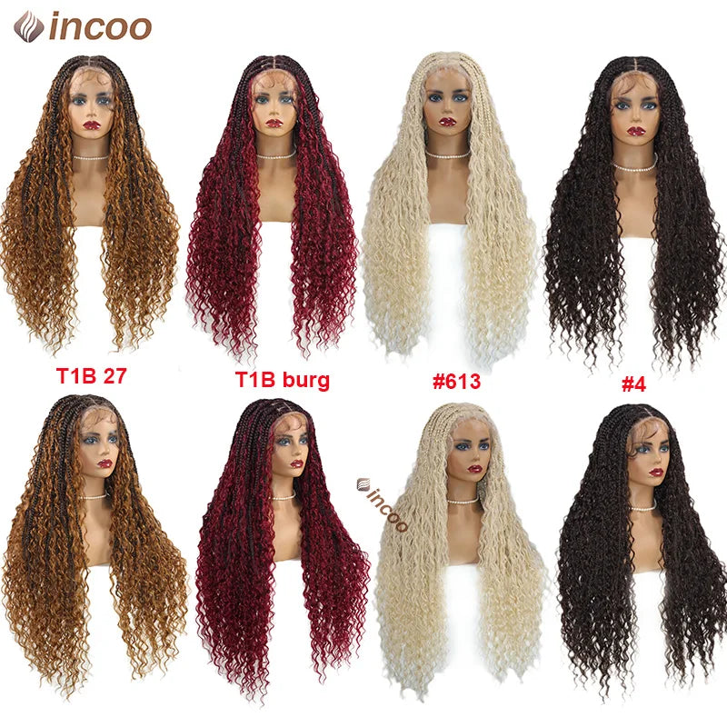 Boho Box Braided Full Lace Front Synthetic Wigs - Various Colors Available