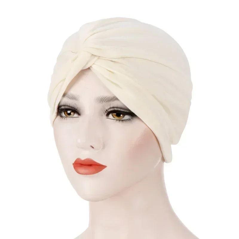 Women's Pleated Turbans in Various Colors