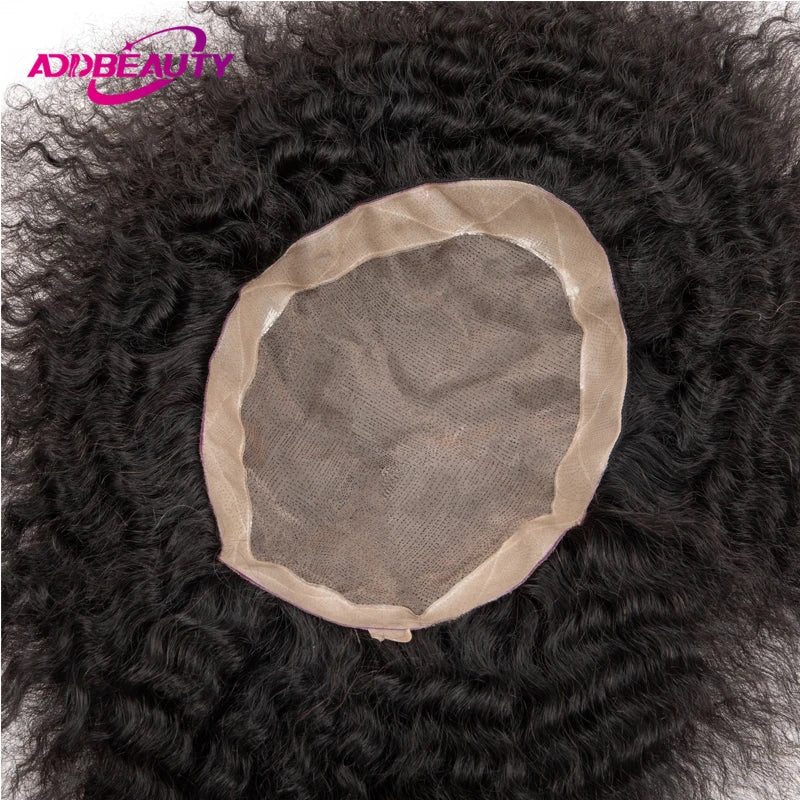 Hair Replacement System (Toupee) - Human Hair Fine Mono NPU, Various Curl Patterns Available