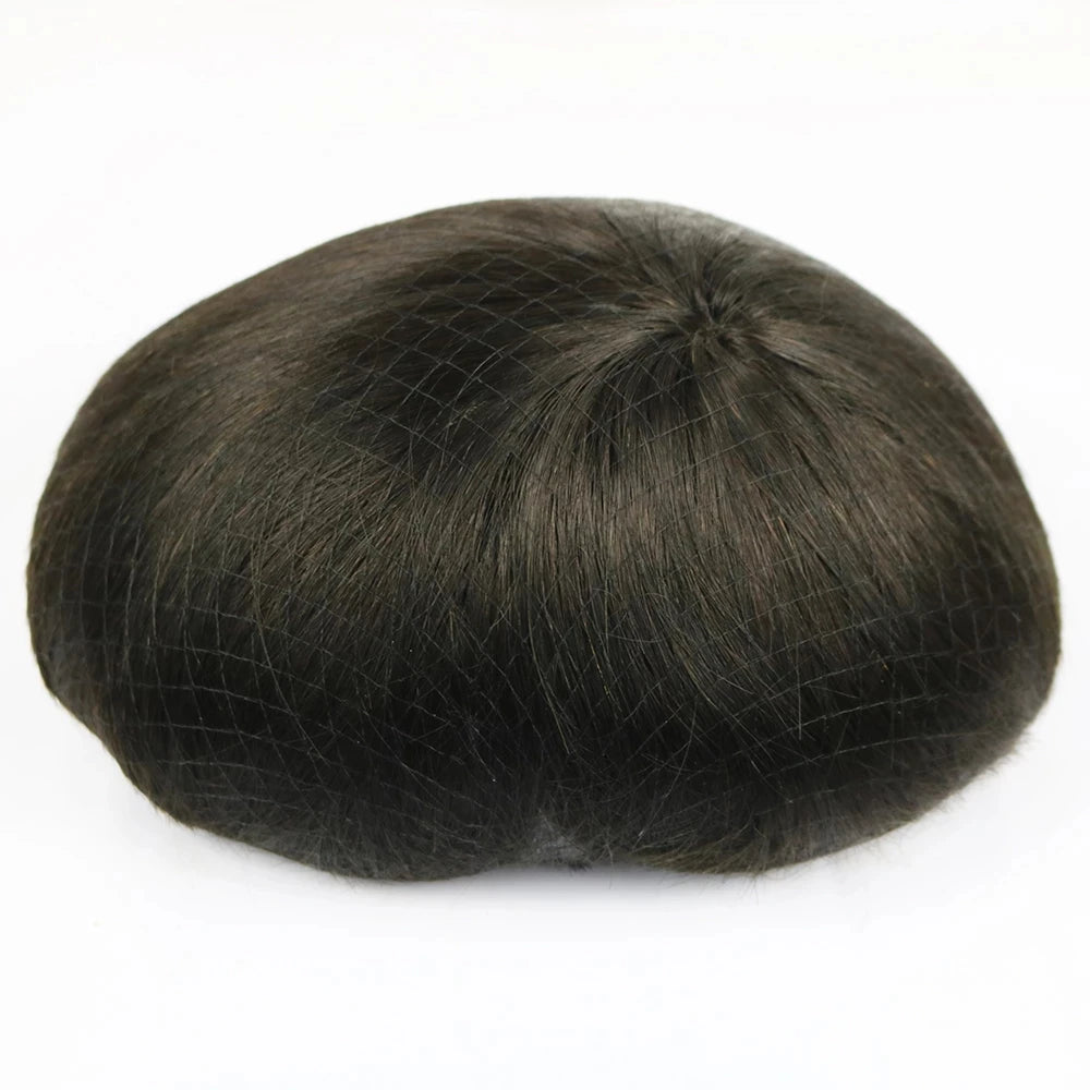 Durable Fine Mono PU Base Natural Hairline Toupee/Replacement Unit 100% Man Human Hair Prosthesis Capillary - Various Options Available