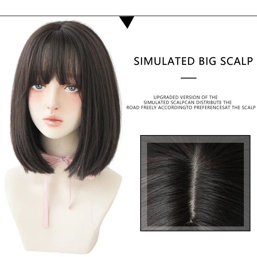 Short Bob Synthetic Wig - Various Colors Available
