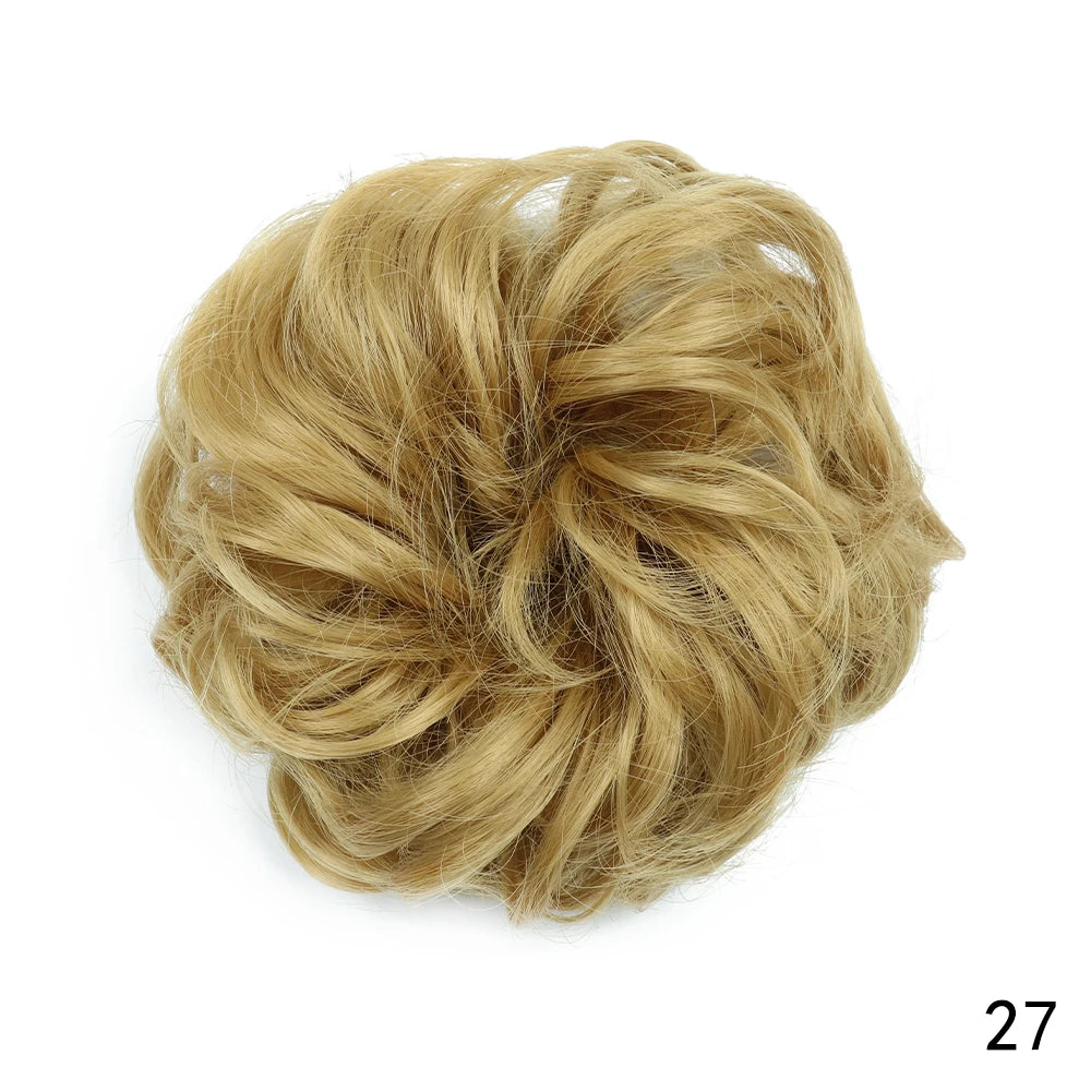 Synthetic Culrly Messy Ponytail Updo Bun with Elastic Band/Scrunchy